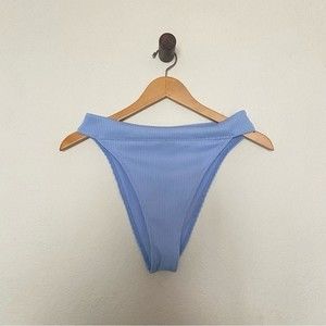 Hollister Women's Blue Gilly Hicks High-leg Ribbed Cheeky Bikini Bottom